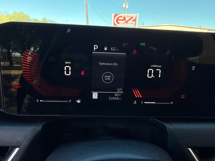 2025 Kia K4 LXS red digital instrument cluster odometer 32,668 miles VIN 3KPFT4DE7SE033635 Dallas TX